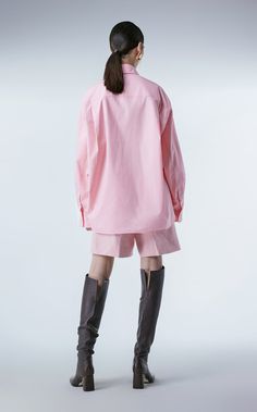 Shirt / JNBY Oversized Asymmetric Cotton Shirt – JNBYPLUS Chic Asymmetrical Cotton Shirt, Modern Oversized Shirt With Button Closure, Oversized Cotton Patchwork T-shirt, Oversized Asymmetrical Cotton Shirt, Oversized Pink Shirt With Button Closure, Coding Shirts, Fashion Silhouette, Store Credit Cards, Minimal Fashion