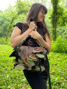 Fantasy outfit bag, Fantasy Clothing, fantasy clothing aesthetic, ren faire outfits, ren faire outfits fairy, ren faire outfits fairy witch, fairy grunge, Forest goth, Forest fashion #bagsandpurses # bags Fairy Grunge Forest, Fairy Ren Faire, Goth Forest, Forest Goth, Grunge Forest, Leather Mushroom, Foraging Bag, Mushroom Bag, Ren Faire Outfits