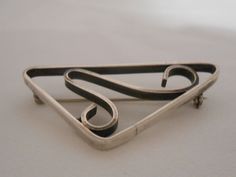 "Modernist Brooch, Modernist, Sterling Silver, Brooch, Brooch Pin, Brooch Vintage, Vintage Jewelry, Gift For Her Vintage. Sterling Modernist Brooch Vintage Bessette Sterling Silver Mid Century. Light patina. Hallmarked on the back as pictured. Measures 2 1/4\" at longest point and just over 1\" at widest. Gently used." Vendome Jewelry, Figural Jewelry, Modernist Jewelry, Sterling Silver Cat, Vintage Jewelry Box, Sterling Silver Brooch, Brooch Vintage, Cat Brooch, Silver Brooch