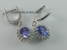 "Stone Name = Tanzanite Stone Colour = Blue Stone Shape = Oval Cut Stone Size = 7×5 M.M Closure : Latch Back Quality :- AAA Brand Name = AFGEMSNJEWELLRY Metal:- 925 Sterling Silver Handmade Stud Earrings STUD EARRINGS FOR ALL OCCASION These silver stud earrings make a gorgeous gift for a loved one - for mom, sister, girlfriend, wife or friend - for any occasion such as a birthday, a graduation, an anniversary, Christmas, or Valentines' Day gift. Ideal for those who like their style to be simple,