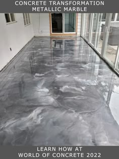 the concrete floor is being polished and ready to be used as a decorative material for an outdoor space