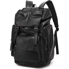 Men's Scratch-Resistant Backpack | Stylish & Durable | FR Fashion Co. Luxury Black Leather Backpack For On-the-go, Luxury Practical Black Backpack, Affordable Black Leather Backpack With Multiple Compartments, Luxury Black Soft Leather Backpack, Black Luxury Leather Backpack, Cheap Black Classic Backpack, Luxury Large Capacity Black Leather Backpack, Luxury Black Leather Backpack With Double Handle, Luxury Black Coated Canvas Backpack