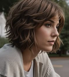 Layered Shaggy Bob, Choppy Bob Hairstyles For Fine Hair, Kort Bob, Shaggy Bob Haircut, Shaggy Bob, Choppy Bob Hairstyles, Messy Short Hair, Bob Hairstyles For Fine Hair, Penteado Cabelo Curto