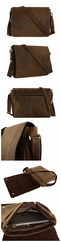 15'' Genuine Leather Men Messenger Bag Laptop Bag Crossbody Bag Architect Fashion, Men Messenger Bag, Leather Computer Bag, Mens Travel Bag, Latest Bags, Leather Travel Bag, Messenger Bag Men