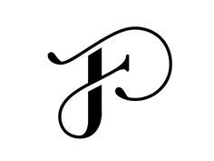 the letter j is made up of two lines and has a curved edge, with an elegant