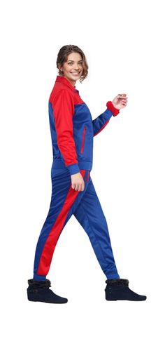 This women's 2-piece jogger jumpsuit from Royal Threads features a full zip-up stylish jacket and tapered pants. This 2-piece tracksuit is designed to suit all ages and also comes in a range of eight beautiful colors to choose from. 2-piece jumpsuits are suitable to wear for both indoor and outdoor casual activities. With its unique design and durable fabrics, you can comfortably enjoy all your favorite sports. The outstanding color combinations make this suit a great addition to the wardrobe.Features: 60% cotton,40% polyester 2 piece jumpsuit with full zip-up track jacket with jogger track pants A stylish jumpsuit look with matching top and bottom 2 deep side pockets with zip closure on both track shirt and pants Elastic waistband pants 60% Cotton 40% Polyester Machine wash machine dry Im Fitted Moisture-wicking Tracksuit With Long Sleeves, Fitted Long-sleeve Moisture-wicking Tracksuit, Fitted Athleisure Track Jacket For Jogging, Casual Stretch Track Jacket For Jogging, Stretch Athleisure Track Jacket For Jogging, Functional Winter Gym Tracksuit, Fitted Tracksuit For Training In Athleisure Style, Winter Fitted Track Jacket For Jogging, Fitted Athleisure Tracksuit For Training