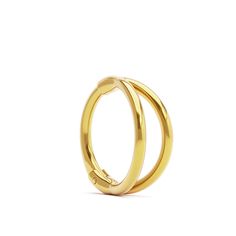 "An 18k gold vermeil cartilage hoop with a stacked double illusion design. The hoop features a durable clicker mechanism that makes it easy to insert and remove. Material Options:  * 18k gold vermeil (2.5 micron 18k gold on a solid sterling silver base) Measurements:  Inner diameter: 5/16\" (8mm) Gauge (wire thickness) : 18g (1mm)   Check out our shop:  https://www.etsy.com/shop/Umanativedesign?ref=shopsection_shophome_leftnav All of our Umanative Design jewelry are hand made with love <3 Thank Illusion Design, Helix Ring, Helix Hoop, Cartilage Hoop, Gold Vermeil Jewelry, Body Jewelry Piercing, Cartilage Earring, Nose Hoop, Vermeil Jewelry