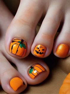 75+ Cute Fall Toe Nail Designs and Ideas | Sarah Scoop Fall Toe Nail Designs, Fall Pedicure Designs, Toe Nail Designs For Fall, Nail Design Fall, Halloween Toe Nails, Fall Toe Nails, Toenail Art Designs, Fall Pedicure, Fall Toes