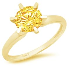 a yellow diamond ring on a white background