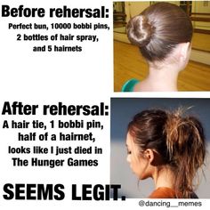 the instructions for how to do a messy ponytail