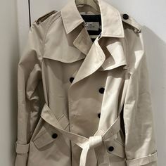 Brand New, Nwt Never Worn No Zippers, Only Buttons Khaki Coat, Pink Trench Coat, Tan Trench Coat, Coach Jackets, Short Trench Coat, Beige Trench Coat, Classic Trench Coat, Wool Trench Coat, Double Breasted Trench Coat