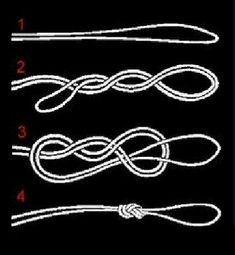 four different types of rope on a black background