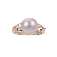 A natural pink freshwater cultured pearl acts as the focal point for this stunning PearLustre by Imperial ring, made with morganite and diamond accents for eye-catching sparkle.Click on this JEWELRY & WATCHES GUIDE to learn about fit, styles, materials and more! Nickel free Metal: 14k rose gold Packaging: boxed Width: 10 mm, 2 mm band Finish: polishedCULTURED PEARL DETAILS Type: freshwater Shape: near round Size: 9-10 mm Color: natural pinkDIAMOND DETAILS Total weight: 1/8 ct. Color grade: H-I C Classic Rose Gold Pearl Rings, Rose Gold Pearl Ring With Gemstone For Anniversary, Anniversary Akoya Pearl Rose Gold Jewelry, Rose Gold Akoya Pearl Jewelry For Anniversary, Elegant Pink Pearl Round Ring, Rose Gold Pearl Ring For Formal Occasions, Rose Gold Pearl Ring For Formal Events, Anniversary Rose Gold Akoya Pearl Jewelry, Formal Rose Gold Pearl Ring Fine Jewelry