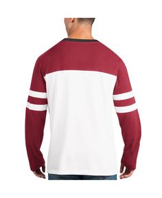 Make a spirited upgrade to your collection of Arizona Cardinals gear with this Halftime T-shirt by Starter. It features the team wordmark on satin fabric above an oversized Arizona Cardinals logo so that your enthusiasm stands out in a major way. The classic crew design gives this striking top a casual feel. White Long Sleeve T-shirt For Game Day, White Long-sleeve T-shirt For Game Day, White Long Sleeve College T-shirt, White Long Sleeve T-shirt For College, Collegiate White Top For Fall, Varsity Long Sleeve T-shirt For Game Day, Collegiate White T-shirt For Fall, White Collegiate T-shirt For Fall, White Varsity T-shirt For Fall