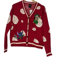 Sweater - Lilo Stitch - Disney Nwt Disney Sweater, Disney Sweaters, Disney Sweatshirts, Lilo Stitch, Stitch Disney, Lilo And Stitch, Red White, Sweaters For Women, Disney