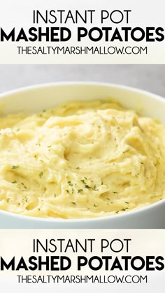 the instant pot mashed potatoes recipe is ready to be cooked in the instant pot