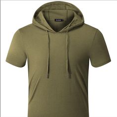 Orlik Hooded Shirt Small 100% Cotton Zipper On Each Side Army Green Khaki Cotton Hoodie With Adjustable Hood, Green Crew Neck Tops With Drawstring Hood, Khaki Cotton Hoodie With Drawstring Hood, Khaki Cotton Hooded Hoodie, Casual Khaki Cotton Hoodie, Casual Cotton Khaki Hoodie, Casual Cotton Tops With Drawstring Hood, Casual Khaki Hoodie With Double-lined Hood, Khaki Cotton Hoodie For Outdoor