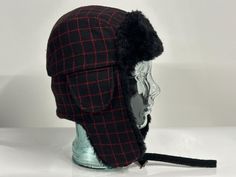 New! Goorin Bros Black & Red Plaid Woolrich Wool & Faux Fur Aviator Trapper Hat M was just added to eBay. Check it out! #eBay #eBaySeller Goorin Bros, Trapper Hat, Trapper Hats, Red Satin, Fur Trim, Red Plaid, Black Red, Accessories Hats, Faux Fur