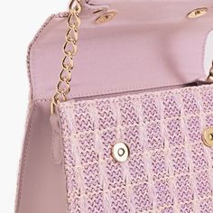 This classic straw crossbody does not fall behind in sophisticated straw work details. Compact, but roomy interior to store your everyday goods. Available in pastel tones of blue and lilac. A perfect interaction between simplistic and ornamented, this straw shoulder bag will serve as your versatility best friend when it comes to styling with any [...] Spring Purple Satchel Shoulder Bag, Elegant Straw Crossbody Bag With Top Handle, Elegant Crossbody Straw Bag With Top Handle, Elegant Spring Straw Bag With Top Carry Handle, Elegant Crossbody Straw Bag With Top Carry Handle, Purple Spring Bag With Adjustable Strap, Purple Bags With Adjustable Strap For Spring, Elegant Spring Straw Crossbody Bag, Elegant Crossbody Straw Bag For Spring