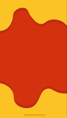 an orange and yellow background with some type of red substance in the bottom right corner