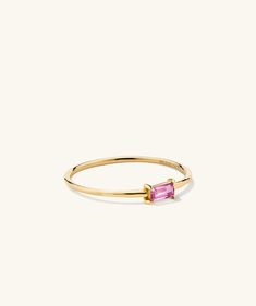 The second best thing after an actual baguette? A baguette ring. Mejuri Rings, Wishlist 2024, Duo Beads, Stacker Rings, Baguette Ring, Half Eternity Ring, Second Best, Pink Tourmaline, Eternity Ring