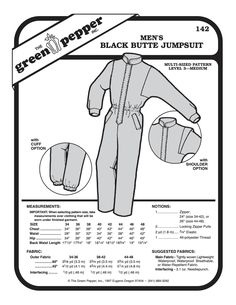 Multi-sized pattern for Men – Level 3, Medium difficulty With sizes 34 through 48 (chest & hip size) The Green Pepper, Inc. was established in the fall of 1973 in Eugene, Oregon as a small retail fabric store. Eugene is located between the Cascade Mountains and the Coast Mountain Range, and is only 50 miles from the Pacific Ocean to the west, and The Pacific Crest Trail to the east, so it isn’t surprising that many of our customers were avid outdoors people who wanted to learn to make their own Jumpsuit Pattern Sewing, Functional Clothing, Green Pepper, Pacific Crest Trail, Cascade Mountains, Jumpsuit Men, Eugene Oregon, Jumpsuit Pattern, Green Jumpsuit