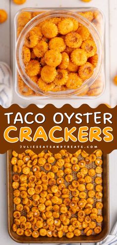 These Taco Oyster Crackers are an easy appetizer for a party with the perfect amount of zip. This tasty snack recipe is a great addition to your easy Gameday recipes or football party food ideas! Save this pin! Savory Oyster Crackers Recipe, Salty Party Snacks Appetizers, Snacks For Men At Work, Seasoned Club Crackers, Snacks For Party Finger Food Easy, Food To Bring To The Lake, Cajun Oyster Crackers, Club Crackers Recipes, Cheese And Cracker Gift Basket Ideas