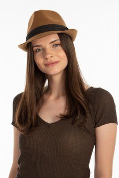 Our handmade winter fedora hats are chic and stylish accessories for every occasions. They are classic accessories with their vintage styles for every women winter day and night. They are also great gift. Color : Camel Brim size : 4 cm Crown : 11 cm Ribbon : 3 cm trifold grosgrain ribbon You can brush with softly brush and wipe with a damp rag. ( Don't rub too hard , the fabric might be damaged.) All of our products are Free Express Shipping. Brown Fedora Hat, One Size Fits Most, Brown Brimmed Felt Hat One Size, Brown Boater Hat With Short Brim For Winter, Brown Boater Hat With Short Brim, Brown Short Brim Boater Hat, Casual Brown Boater Hat, One Size Fits Most, Casual Brown Boater Hat One Size Fits Most, Casual Brown Boater Hat, Brown Brimmed Cloche Hat One Size