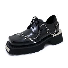 Enrich your shopping list wisely at SolaceConnect.com. Men's Retro Punk British Style Thick Sole Big Toe Lace-up Casual Shoes #menshoesonline #menshoesforsale #menshoesfashion #menshoes #menshoesshop #shoesaddict #menshoestyle #menshoesstyle #shoestore #menshoesfashions #menshoes2019 #menshoesph #shoestyle #menshoes2017 #menshoesoninstagram #menshoestore #menshoeshop #menshoes2018 #menshoesimport #menshoesaddict #shoesforsale Spring Footwear, Punk Shoes, Women's Loafers, Black Platform Shoes, Rock Outfit, Retro Punk, Style Rock, Loafers Style, Black Shoes Women