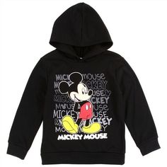 MICKEY MOUSE Boys 4-7 Fleece Pullover Hooded Sweatshirt Color: Black Size: 4-7 Material: 100% Polyester Fleece Hooded Sweatshirt With Character Print, Hooded Fleece Sweatshirt With Character Print, Fleece Hoodie Sweatshirt With Character Print, Cartoon Print Hooded Fleece Tops, Hooded Fleece Tops With Cartoon Print, Cotton Hooded Sweatshirt With Character Print, Fall Fleece Hoodie With Character Print, Hooded Character Print Sweatshirt For Winter, Cotton Hoodie With Cartoon Print