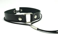 Handmade Genuine leather choker black leather chokers leather Choker Outfit, Black Leather Choker, Choker Black, Silver Bar Necklace, Boho Choker, Modern Accessories, Leather Chokers, Black Choker, Choker Style