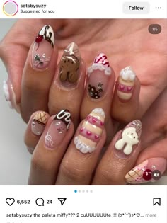 Artsy Nails, Kawaii Christmas, Kawaii Nails, Christmas Nails, Winter Christmas, Nail Inspo