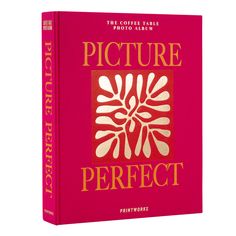 a book with the title picture perfect written in gold and red on it's cover