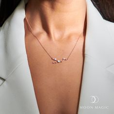 About This Necklace
Perfectly personal, perfectly giftable.
Just in time for gifting season, meet our brand new Moonstone Zodiac identity necklaces.
Truly sophisticated and hand set with authentic Moonstone and real Diamonds, only 1 in 12 constellations reflects what makes her, her.
Stress-free yet memorable gifting? Here's your answer. 
Your loved one, Mum, BFF or daughter will know you've gone the extra gifting mile.
 
Details
- Authentic Moon Magic Diamonds and Rainbow Moonstone- Chain Length Celestial Zodiac Diamond Jewelry, Celestial Zodiac Sign Diamond Jewelry, Elegant Sterling Silver Zodiac Sign Jewelry, Elegant Sterling Silver Zodiac Jewelry, Elegant Zodiac Sign Jewelry For Anniversary, Elegant Zodiac Sign Jewelry For Formal Occasions, Elegant Zodiac Sign Jewelry For Formal Events, Diamond Zodiac Sign Necklaces As Gifts, Diamond Zodiac Sign Necklace Gift