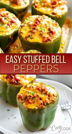 stuffed bell peppers stuffed with ground beef, bacon, and cheese The Cozy Cook, Cozy Cook, Chili Recipe Easy, Peppers Recipes, Beef Dishes