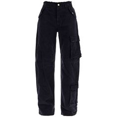 Crafted in distressed cotton canvas, these DarkPark pants feature a high-waisted barrel silhouette and are characterized by their cargo-style multi-pocket design. They are finished with belt loops and a zip and button closure. The model is 5'8 tall and wears size 26. Luxury Black Relaxed Fit Cargo Pants, Luxury Black Cargo Jeans With Patch Pockets, Luxury Black Cargo Bottoms, Luxury Dark Wash Bottoms With Cargo Pockets, Luxury Black Utility Cargo Pants, Luxury Black Bottoms With Cargo Pockets, Cargo Pants Sale, Cargo Pants Color, Makeup Travel Case