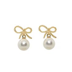 Product Details: Gold Plated Bow Stud Earring 10*15mm 10 Mm Pearl Dangle Pendant Made In The Usa Dainty White Pearl Earrings For Party, White Dainty Earrings For Formal Occasions, Mom Dr, Earrings With Pearls, Merry Little Christmas, Dangly Earrings, Christmas Items, Christmas Wishlist, Jewelry Gold