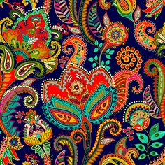 an image of a colorful paisley pattern