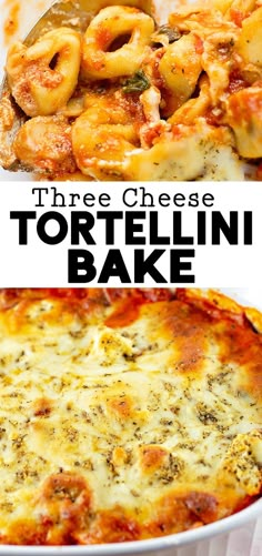 there are two different types of tortellini bake