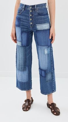 Polo Ralph Lauren Patchwork Crop Denim Jeans | Shopbop Ralph Lauren Patchwork, Ralph Lauren Womens Clothing, Denim Polo, Polo Ralph Lauren Women, Patchwork Jeans, Ralph Lauren Jeans, Ralph Lauren Outfits, Denim Patchwork, Cropped Denim