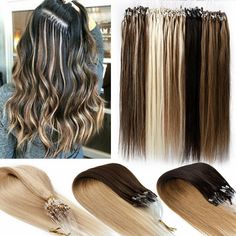 1g/s Thick Remy Human Hair Extensions Micro Loop Nano Ring Beads Link Full Head  Material   100% Unprocessed Virgin Remy Human Hair  Length    16 in  18 in  20 in  22 in  24in   Weight   100-150gram for the full head, 150-200gram for adding both length and volume.   Type A     About 0.5g per strand,100 Strands = 50 Grams ;   Type B     About 1g  per strand, 50 Strands = 50 Grams .  Shipping   USA Seller & USA Stock  == Fast shipping , 1-5days delivery  Return   30 Days Free Return or Exchange AS LONG AS NO DAMAGE OR USE.         Micro loop hair extensions hair is made of high quality hair. It can be blended naturally with your own hair.The small size micro rings means that extensions can be applied in areas where previously extension hair could not be attached.          Also, micro loop ha Hair Extensions Luxy Hair, Micro Bead Hair Extensions, Herbal Hair Growth, Hair Extensions For Short Hair, Extensions Clip In, Real Hair Extensions, Extension Hair, Straight Hair Extensions, Real Human Hair Extensions