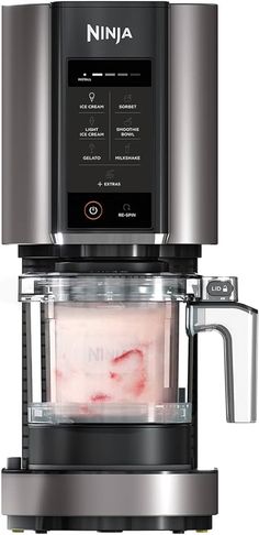 the ninja coffee maker is fully loaded with ice cream and water to make it easier for people to drink