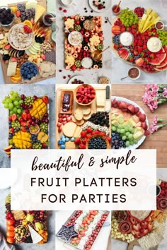 beautiful and simple fruit platters for parties