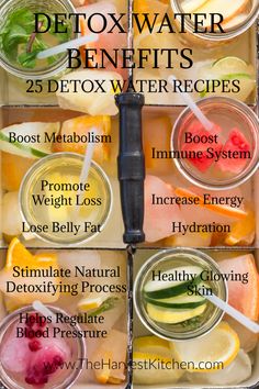 Healthy Water Recipes, Best Detox Water, Water For Health, Flavored Water Recipes, Harvest Kitchen, Wellness Plan, Natural Detox Drinks, Water Benefits