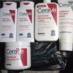 Cerave (5)Itch Relief (2) Body Wash, Value Lotion, Value Cream, Diabetes Dry Skin Relief Moisturizing Cream All Item Accepted By National Eczema Association (1) Itch Relief Moisturizing Lotion 16oz (1) Itch Relief Moisturizing Cream 16oz:(Exp 2/2024) (1) Diabetics Dry Skin Relief Moisturiziing Lotion (2) Soothing Body Wash 10oz Skincare Cerave, Itch Relief Skin, Cerave Skincare, Itch Relief, Moisturizing Lotion, Skin Cleanse, Insect Bites, Moisturizing Cream, Moisturizer For Dry Skin