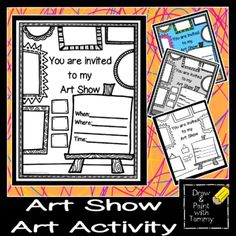 an art show activity with pictures and text