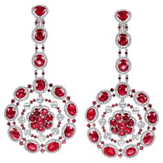 18 Kt Gold 62.15 Ct Ruby & 5.93 Ct Diamonds Dangle Earrings Amazing One Of A Kind Piece Of Art Rubies : 62.15 Ct Diamonds : 5.93 Ct Rose Cut & Brilliant Cut Victor Wallpaper, Sparkling Jewelry, Diamond Dangle Earrings, Large Gift, Jewelry Lookbook, Rose Cut, Beautiful Jewelry, Ruby, Dangle Earrings