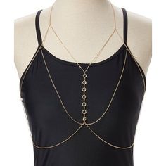 A&Ms Womens Crystal Drop Body Chain is designed with summer in mind. These body chains make for the perfect beach accessory or layered over your favorite slip dresses and simple outfits for a touch of sparkle. The design features a multiple-stationed crystal design along a sparkling chain as it sits across your chest comfortably. Size: one size.  Color: Gold.  Gender: female.  Age Group: adult. Chest Chain, Body Chains, Slip Dresses, Crystal Design, Beach Accessories, Buy Gold, Crystal Drop, Simple Outfits, Body Jewelry