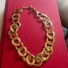 This Is Brand New, 17” Hammered Link Gold Tone Necklace With A Lobster Claw Chain Clasp. Light Weight. Purchased In Nyc Gold Tone Necklace, Link Necklace, Lobster Claw, Womens Jewelry Necklace, Gold Tones, Jewelry Necklaces, Necklaces, Women Jewelry, Brand New