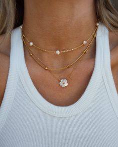 Callie Necklace Gold Jewelry Inspo Aesthetic, Handmade Jewelry Photography, Cute Girly Crafts, Evry Jewels Necklace Stack, Pretty Stacks, Beachy Necklaces, Stacking Necklaces, Simple Gold Jewelry, Cute Necklaces